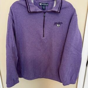 Big Dogs embroidered Zip-Up Sweater in Purple
